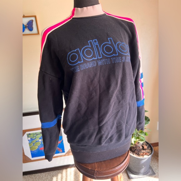 Adidas size medium Moto style sweatshirt with pockets good condition - Picture 2 of 7